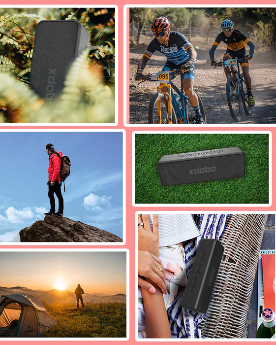 XDOBO® X -sarjan langaton Bluetooth-kaiutin – 30 W:n kaiutin suurella akulla pitkäaikaiseen ulkokäyttöön ja vesitiiviiseen käyttöön