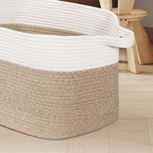 Large Cotton Rope Storage Basket — Foldable Laundry & Blanket Bin (55×38×30 cm)