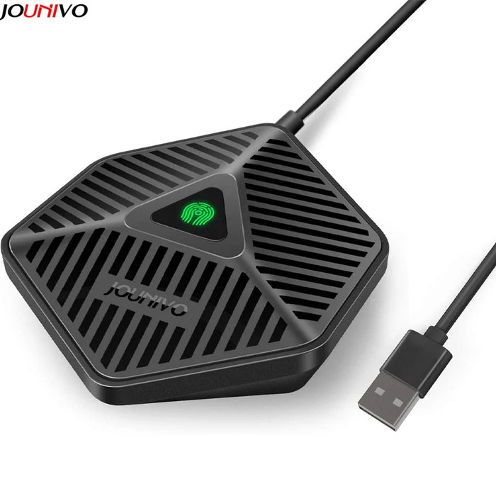 JV808 USB Conference Microphone — Omnidirectional Condenser Desktop Mic for PC & Laptop
