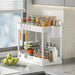 2-Tier Sliding Under-Sink Organiser – Cabinet Basket with Hooks & Hanging Cup