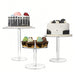 Transparent Acrylic Round Cake Stand for Desserts, Cupcakes & Events — 15/18.7/22.5cm
