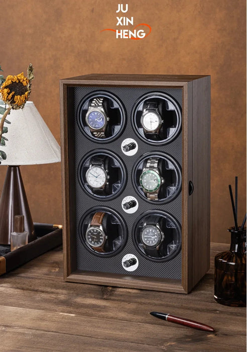 Wooden USB Watch Winder for Automatic Watches — Silent Mabuchi Motor