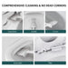 Wall-mounted Silicone Toilet Brush & Holder — Long Non-slip Handle, Ventilated Case, No-drill Fit