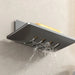 No-Drill Wall-Mounted Space Aluminium Soap Rack — Single or 3-Pack, Black/Grey/White