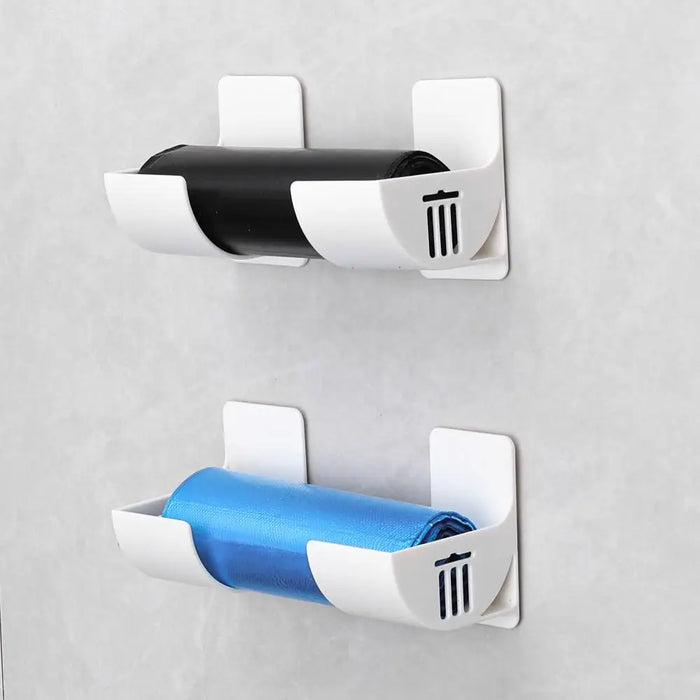 Wall-Mounted Trash Bag Holder — 2/4/6 Pack Plastic Dispenser for Kitchen Shelf