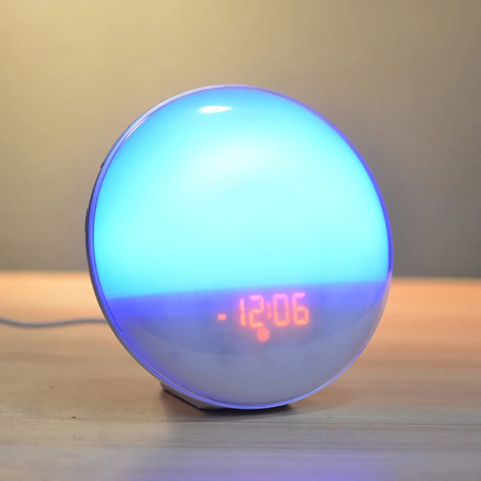 Wake-Up Light Alarm Clock with Sunrise/Sunset Simulation, Dual Alarms, FM Radio & Natural Sounds
