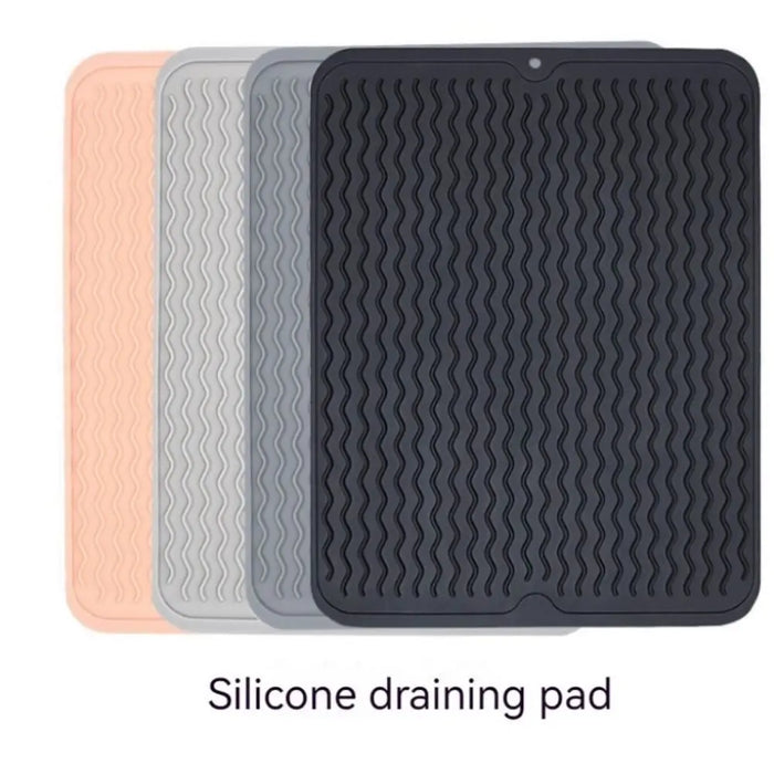 Foldable Silicone Drying Mat — Heat-resistant, Anti-slip Kitchen Drain Mat