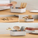 Double-Layer Cutlery Drainer with Detachable Chopstick Cage & Spoon Organiser