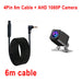 1080P AHD Rear Camera for AHD Car DVRs & Mirrors — 2.5mm Jack, 6m Cable, IP68