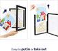 A3 & A4 Magnetic Kids Art Frame — Front-Open, Changeable Display for Posters & Photos