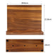 Acacia Wood Universal Knife Block with Removable Bristle Insert