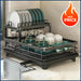 Adjustable Double-Layer Dish & Bowl Drainer – Space-saving Kitchen Rack