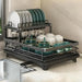 Adjustable Double-Layer Dish & Bowl Drainer – Space-saving Kitchen Rack