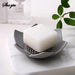 Silicone Lotus Soap Dish with Drain — Single Bathroom Soap Holder