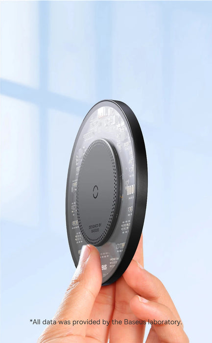 15W Fast Wireless Charging Pad – Transparent Qi Charger for iPhone & Android