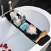 Extendable Bath Shelf Tray with Anti-Slip Phone & Tablet Holder — White or Grey