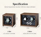 Wooden USB Watch Winder for Automatic Watches — Silent Mabuchi Motor