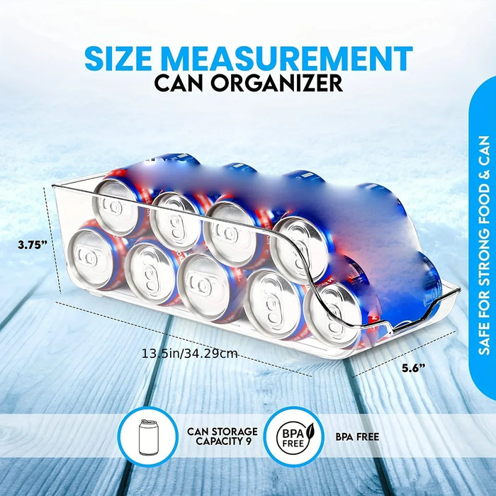 Auto-Rolling Can Dispenser Fridge Organiser – Plastic Pantry Bins