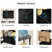 2-Tier Wrought Iron Dish Drainer with 360° Drainage & Drainboard