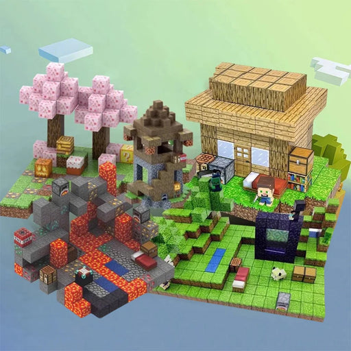 100-piece DIY Magnetic Building Blocks — Mini World Diamond Set