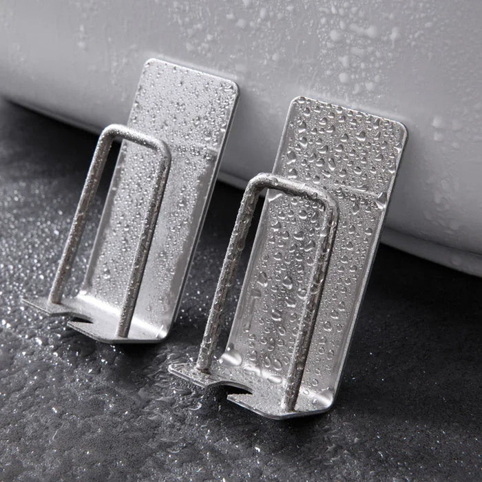 Stainless Steel Wall-Mount Toothbrush & Shaver Holder — 1 or 2 pcs