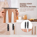 Acacia Wood Magnetic Knife Block with Stainless Steel Base