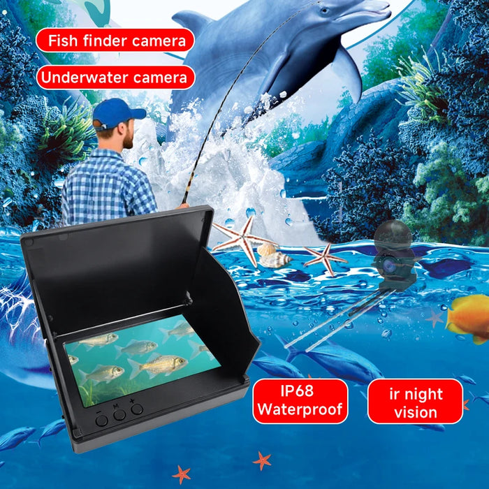 220° Underwater Fishing Camera — Handheld 4.3in LCD, 1080P Live View with Night Vision