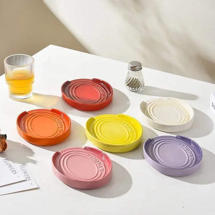 Porcelain Spoon Rest — Large Ceramic Utensil Holder for Hob & Worktop