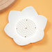 Silicone Lotus Soap Dish with Drain — Single Bathroom Soap Holder