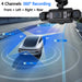 4-Channel Car Dash Cam with Wi‑Fi — FHD 1080p Front, Side & Rear, Night Vision, Hardwire Option
