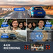 4-Channel Car Dash Cam with Wi‑Fi — FHD 1080p Front, Side & Rear, Night Vision, Hardwire Option