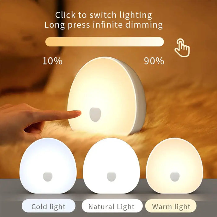 Rechargeable LED White Noise Sleep Lamp — Touch Night Light & 10 Soothing Sounds (Type-C)