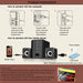 2.1 USB-Powered PC Speaker Set with Subwoofer — Compact Stereo for Laptop, Phone & TV