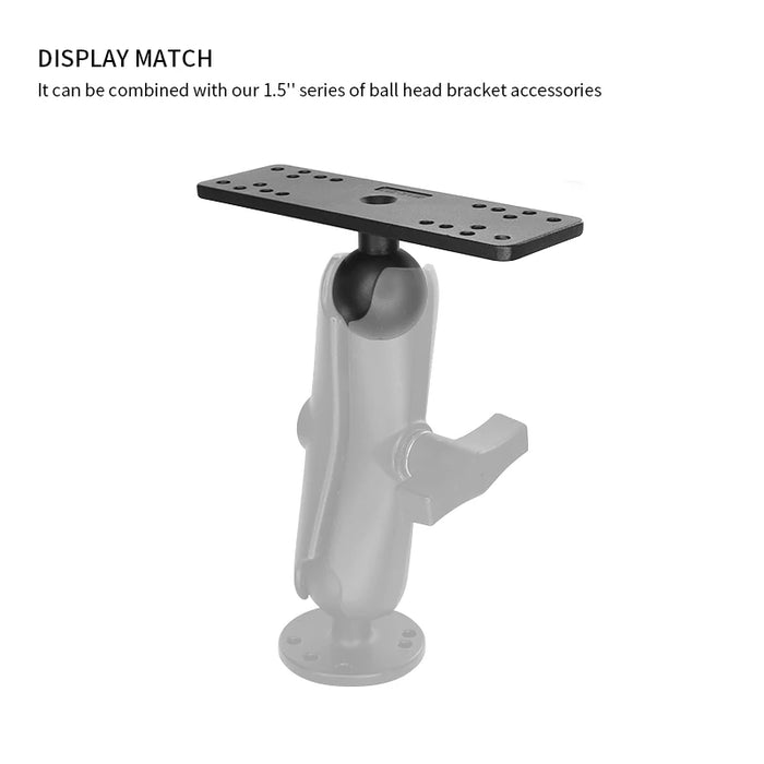 1.5in Ball Base Adapter – 360° Anti-slip RAM-style Mount for Fishfinder & GPS