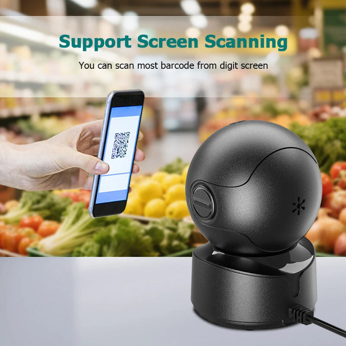 NETUM NT-A5 Desktop 2D QR Barcode Scanner — Hands‑Free USB Omnidirectional Reader
