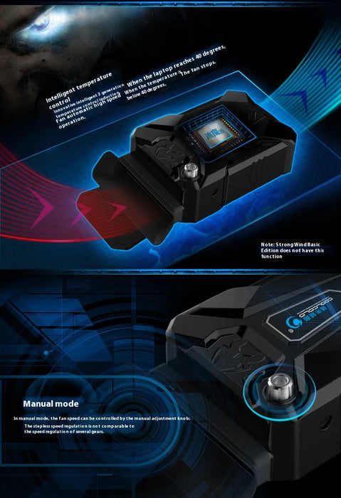 Portable Vacuum USB Laptop Cooler — External Extracting Fan for 15–17 inch Notebooks