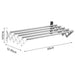 Wall-Mounted Foldaway Clothes Drying Rack - Expandable Stainless Steel