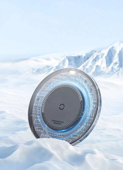 15W Fast Wireless Charging Pad – Transparent Qi Charger for iPhone & Android