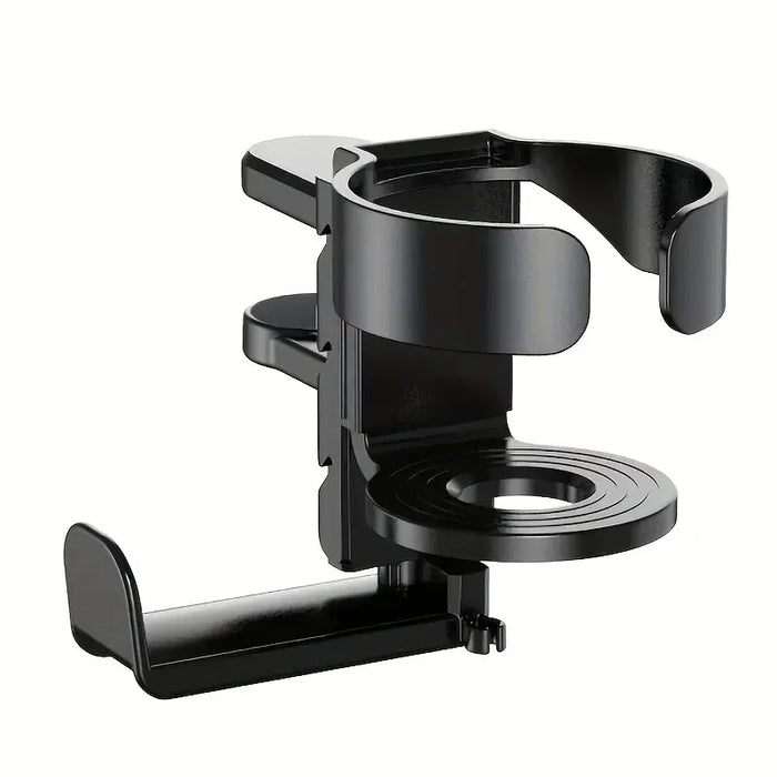 2-in-1 No‑Drill Desktop Cup Holder & Headphone Hook for Computer Desk