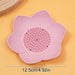 Silicone Lotus Soap Dish with Drain — Single Bathroom Soap Holder