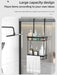 QH Dual-Tier Shower Caddy — Metal & Plastic Bathroom Shelf (Wall or Over-Door)