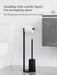 Foldable Floor-Standing Toilet Roll Holder with Reinforced Base, Standalone Dispenser