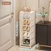 6/8-Tier Shoe Organiser — Metal Frame with Fabric Shelves, Space-Saving Rack