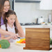 Acacia Wood Universal Knife Block with Removable Bristle Insert