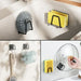 Self‑Adhesive Carbon Steel Sponge Holder — Sink & Bathroom Organiser, Black/Gray/White