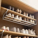 Telescopic Under-Shelf Shoe Rack — Space-Saving Double-Tier Organiser (White)