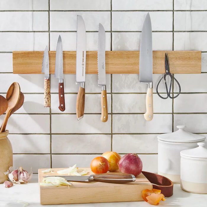 16-inch Acacia Magnetic Knife Holder — Wall-Mounted Strip with Extra-Strong Magnet