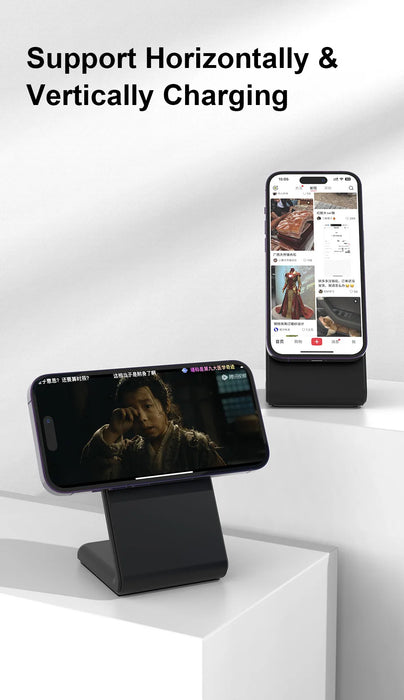 MagSafe Magnetic Wireless Charger Dock Stand — 15W Fast Charge for iPhone 12–16 (Mini/Pro/Max/Plus)