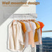 Folding Wall-Mounted Clothes Drying Rack — Retractable, Space-Saving