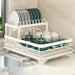 Adjustable Double-Layer Dish & Bowl Drainer – Space-saving Kitchen Rack